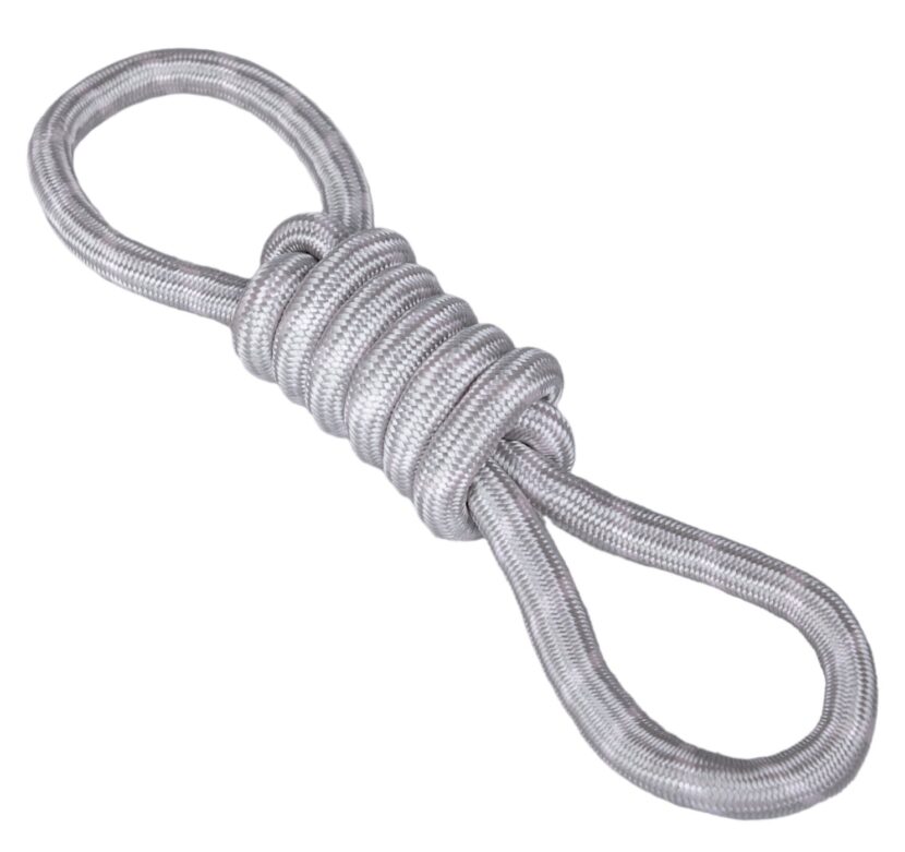 Hr.HUHU přetahovadlo osmička provaz šedé