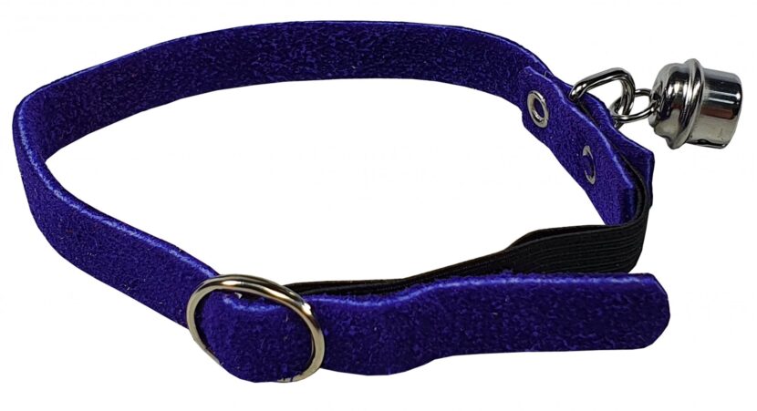 HUHUBAMBOO obojok CAT semišový 1×30 cm, modrý