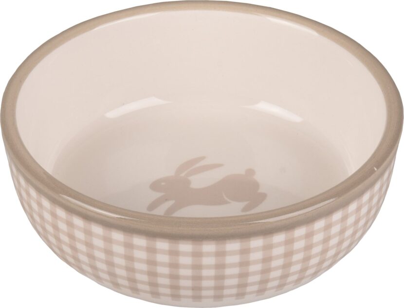 FLAMINGO miska pre hlodavcov MYLO CERAMIC béž.-biela 13,3×13,3×4,6cm 400ml