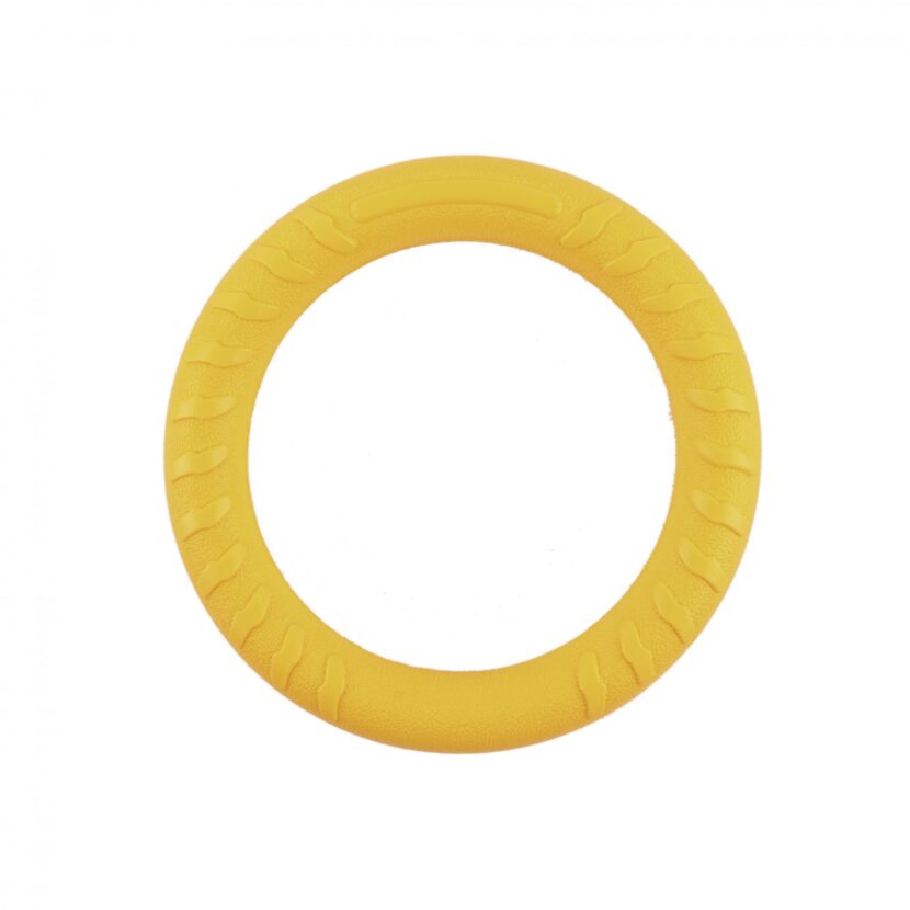 Huhubamboo hračka kruh pre psy žltý