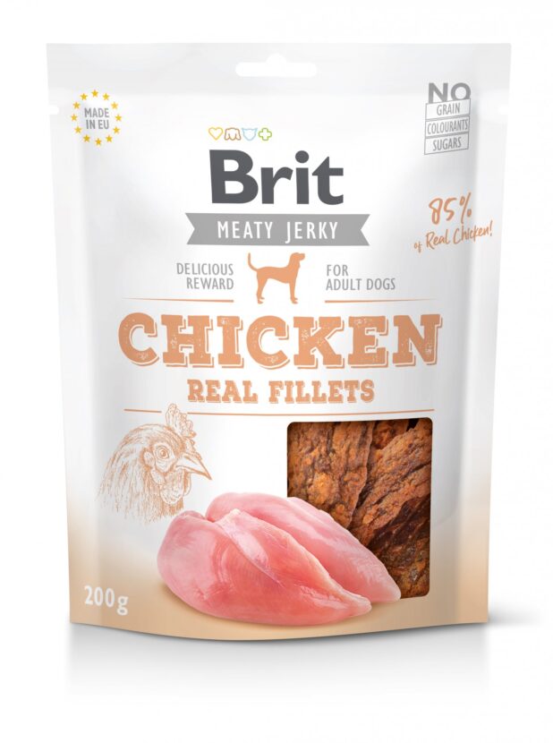 Brit Jerky Chicken Fillets 200g exp02/25