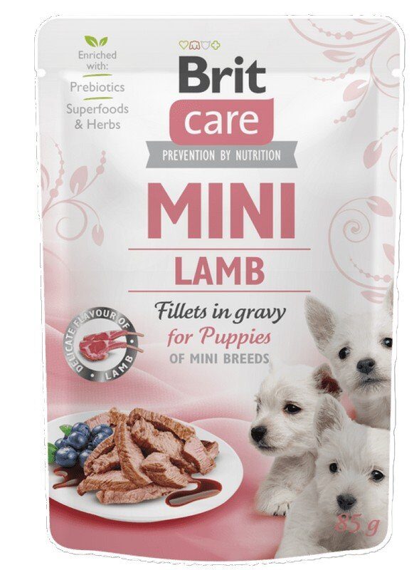 Kapsička Brit Care Mini Puppy Lamb fillets in gravy 85 g
