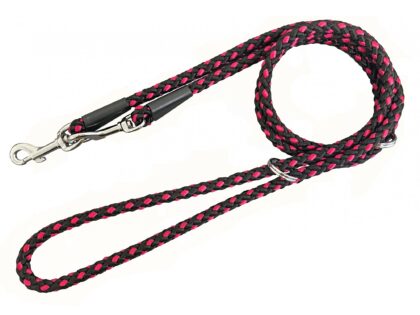 Huhubamboo vodítko UZLÍK prepínacie lanové 1 x 240 cm, čierno-fuchsie