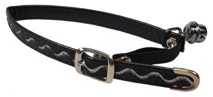 HUHUBAMBOO obojok CAT s vlnkou 1×32 cm, čierny