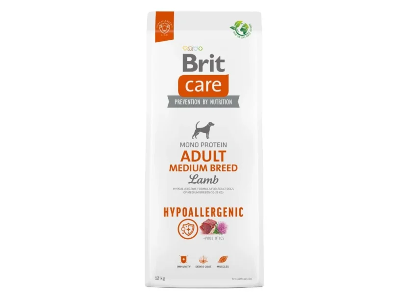 Brit Care Dog Hypoallergenic Adult Medium Breed – lamb and rice, 12kg