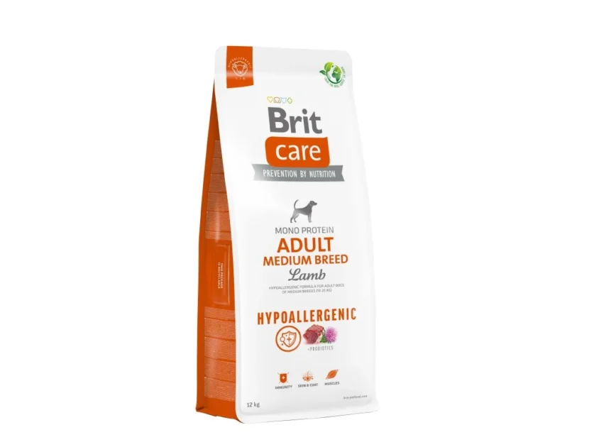 Brit Care Dog Hypoallergenic Adult Medium Breed – lamb and rice, 12kg