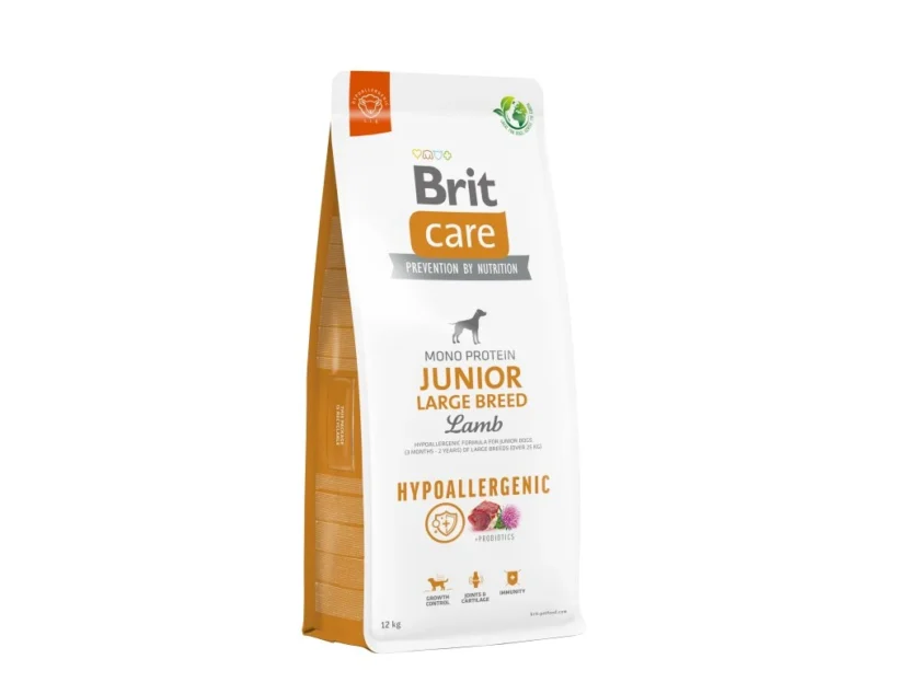Brit Care Dog Hypoallergenic Junior Large Breed – lamb and rice, 12kg