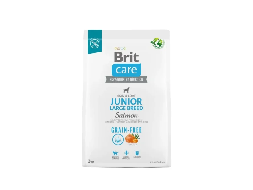 Brit Care Dog Grain-free Junior Large Breed – salmon and potato, 3kg