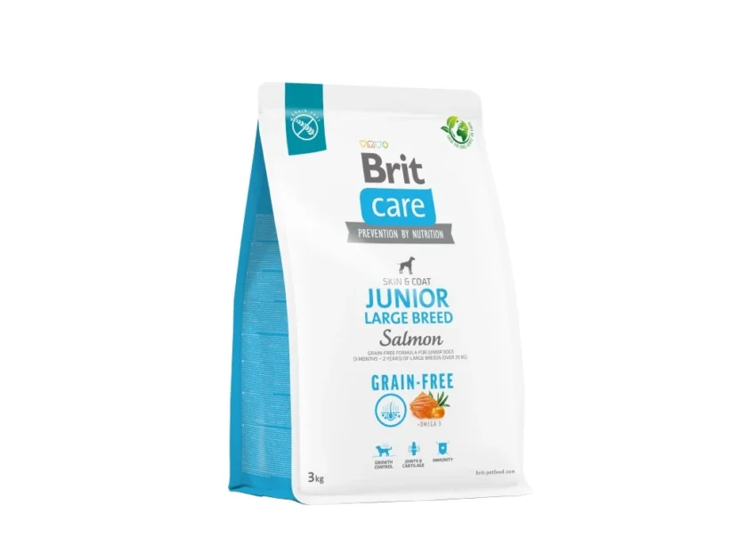 Brit Care Dog Grain-free Junior Large Breed – salmon and potato, 3kg