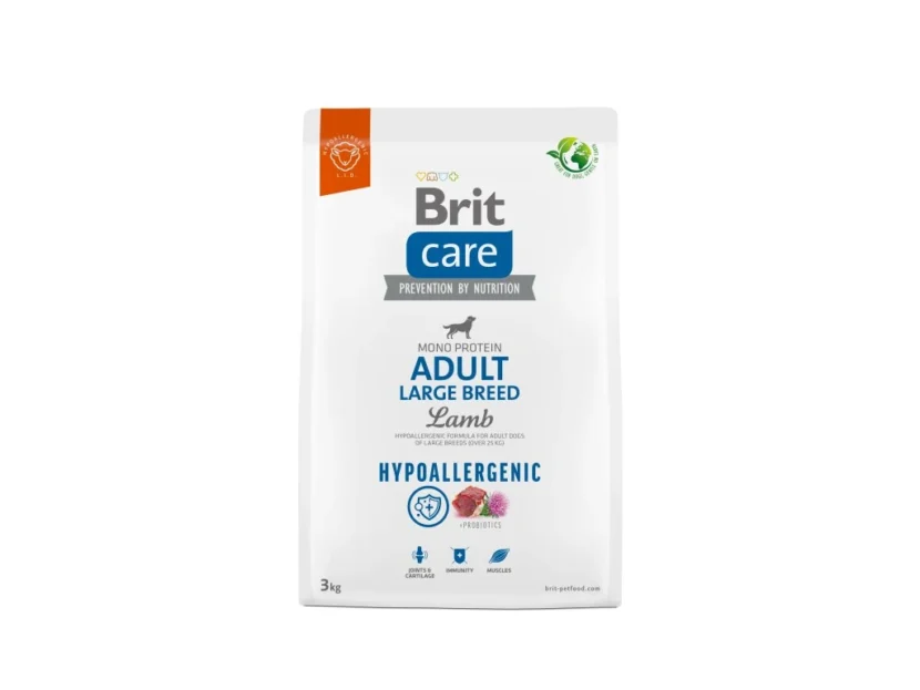 Brit Care Dog Hypoallergenic Adult Large Breed – lamb and rice, 3kg
