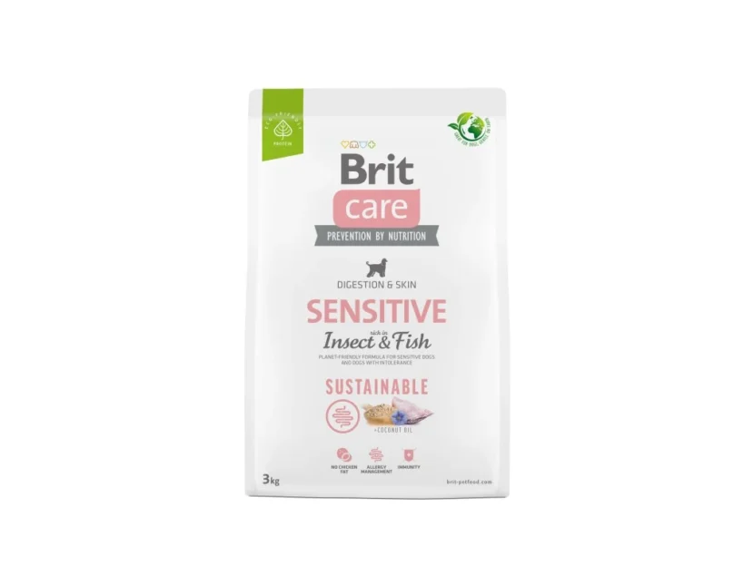 Brit Care Dog Sustainable Sensitive – fish and insect, 3kg