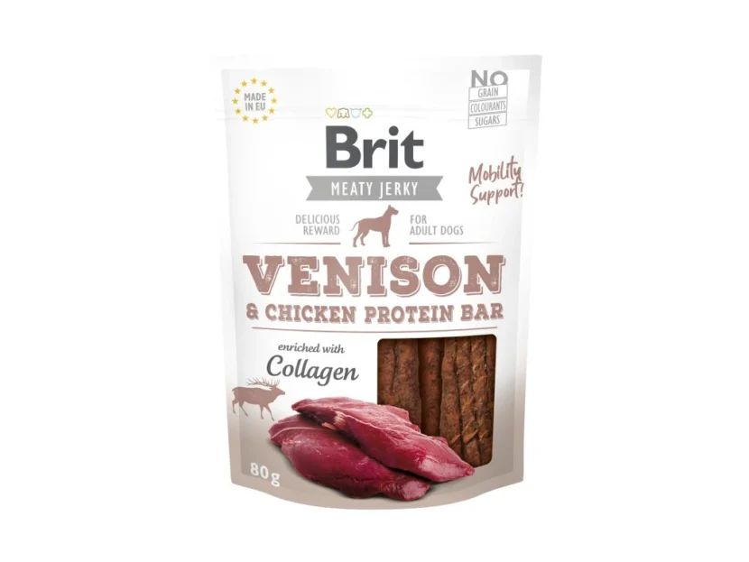 Brit Jerky Venison Protein Bar 80g