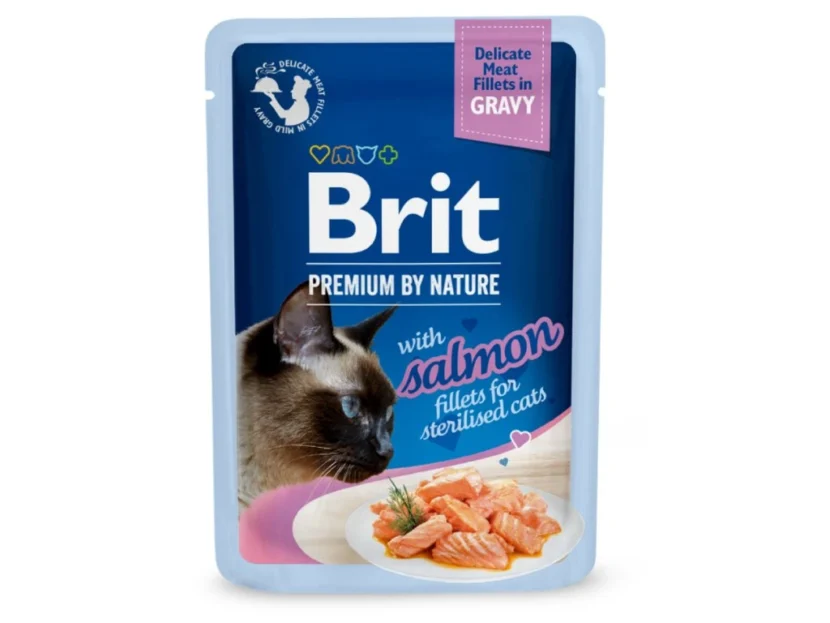Brit Premium by Nature Cat Delicate Fillets in Gravy with Chicken for Sterilised 85 g