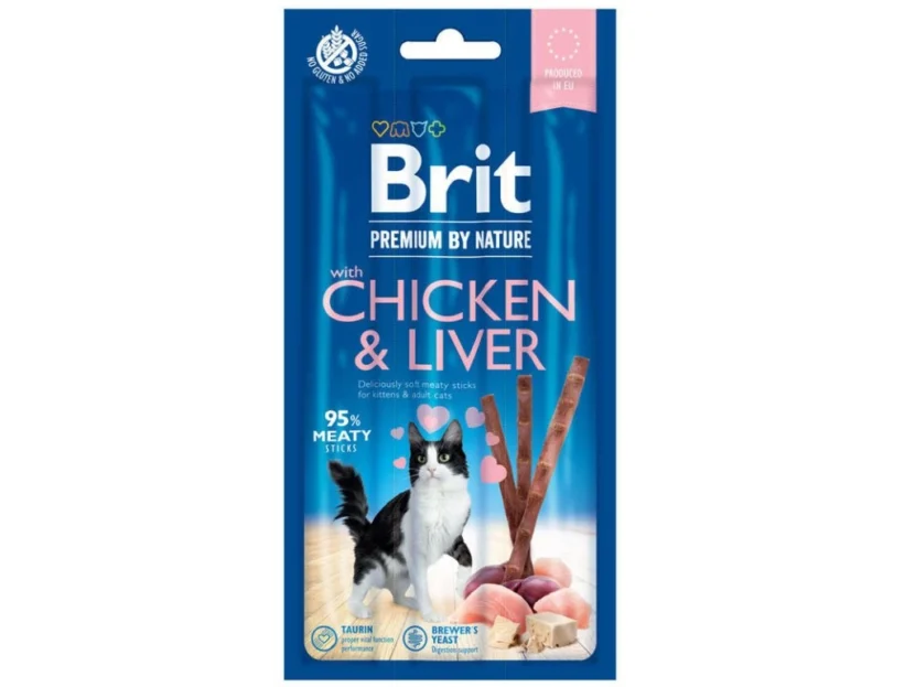 Brit Premium by Nature Cat Sticks with Chicken & Liver (3 sticks)