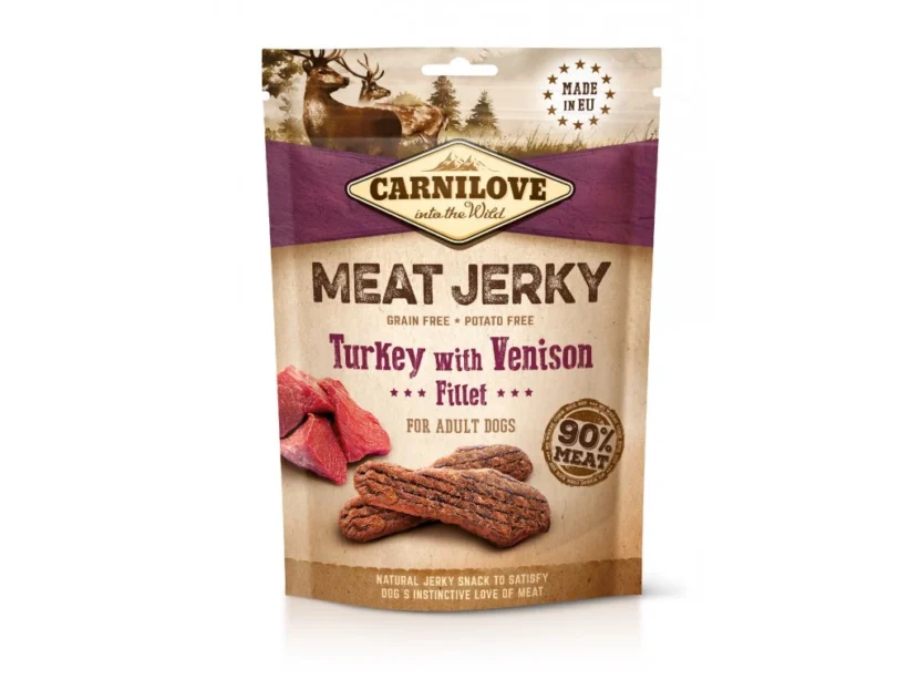 Carnilove Jerky morčacie filet so zverinou 100 g