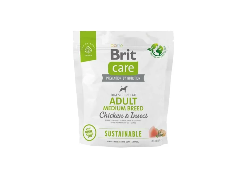 Brit Care Dog Sustainable Adult Medium Breed – chicken and insect, 1kg