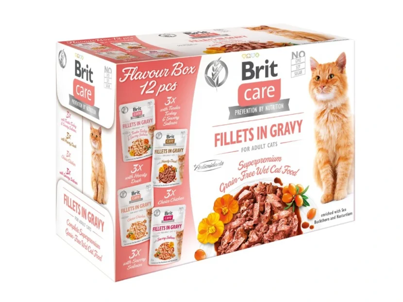 Brit Care Cat Flavour box Fillet in Gravy 12 x 85 g
