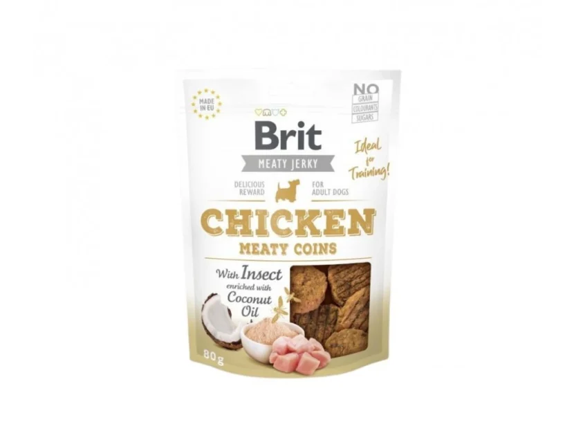Brit Jerky Chicken with Insect Meaty Coins 80g