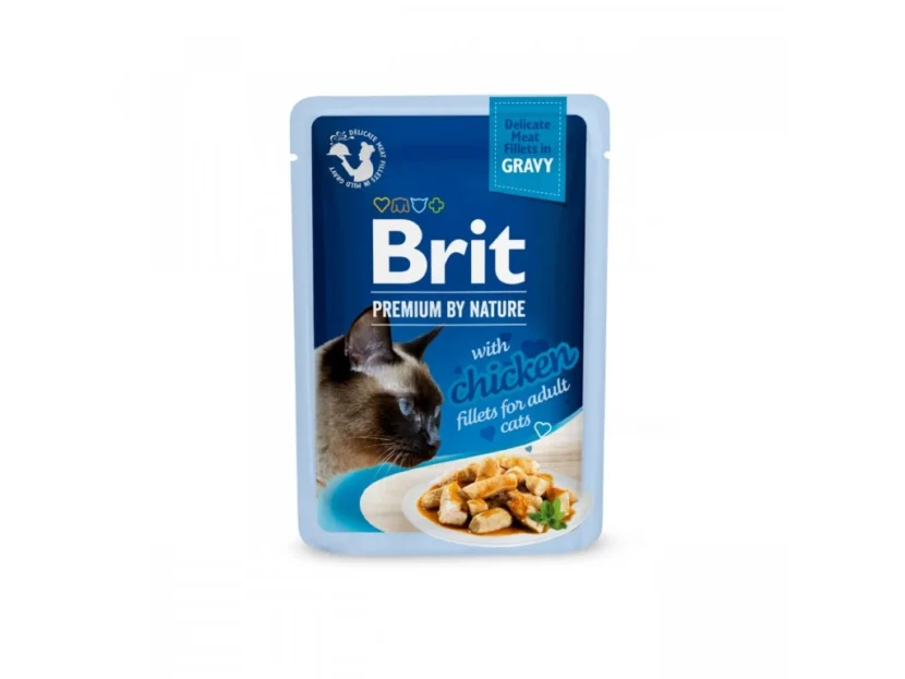 Brit Premium by Nature Cat Delicate Fillets in Gravy with Chicken 85 g