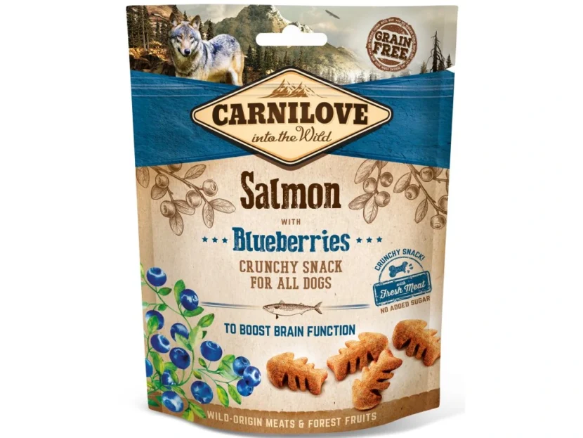 Carnilove Dog Crunchy Snack Salmon,Blueberries,meat 200g