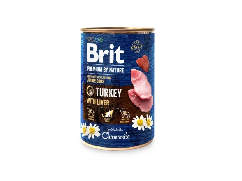 Konzerva Brit Premium by Nature Turkey with Liver 400g