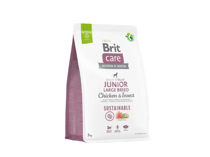 Brit Care Dog Sustainable Junior Large Breed – chicken and insect, 3kg