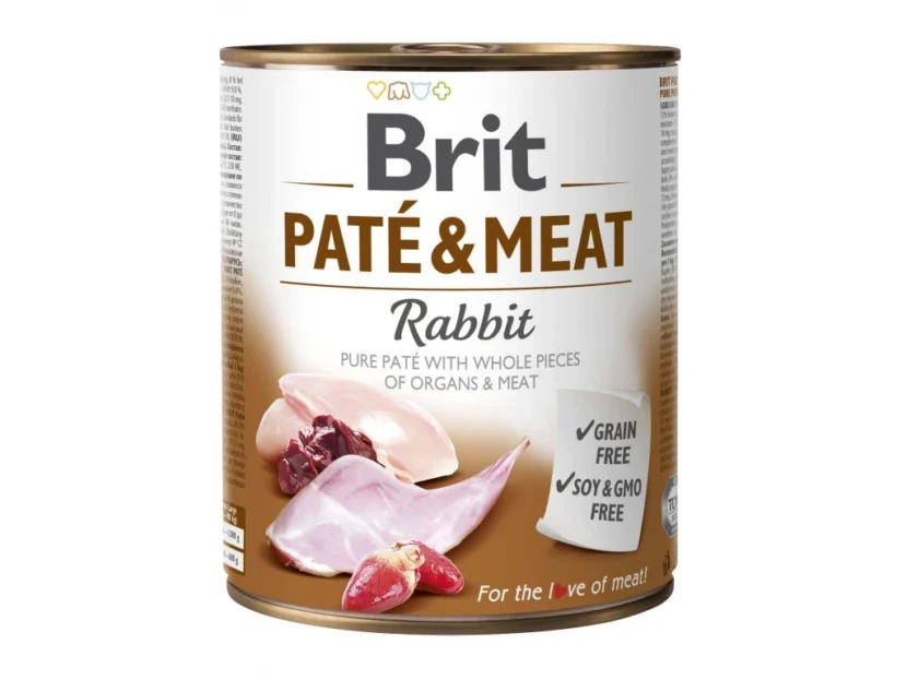 konzerva Brit Pate & Meat Rabbit 800 g