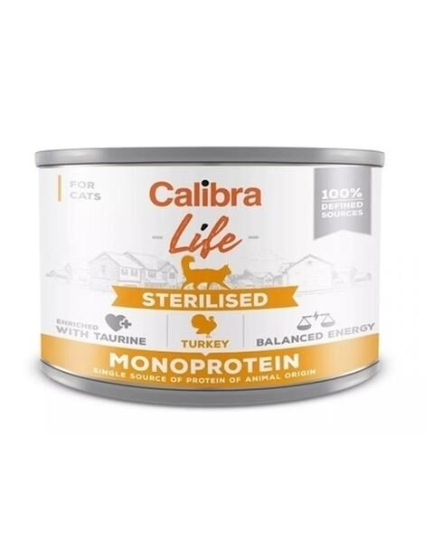 Calibra KONZERVA cat Life Sterilised turkey  6 x 200 g