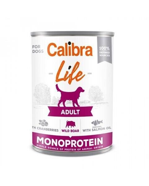 Calibra KONZERVA dog Adult Life Wild boar & Cranberries 6 x 400g