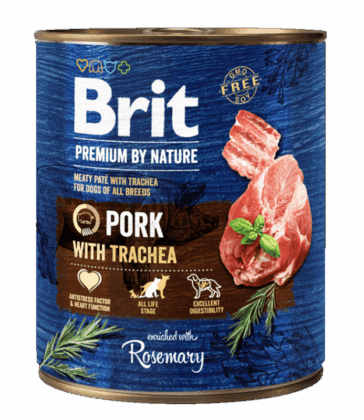 Konzerva Brit Premium by Nature Pork with Trachea 800g