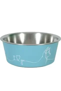 Miska nehrdzavejúca oceľ pes LOVE DOG 1,2 l modrá Zolu