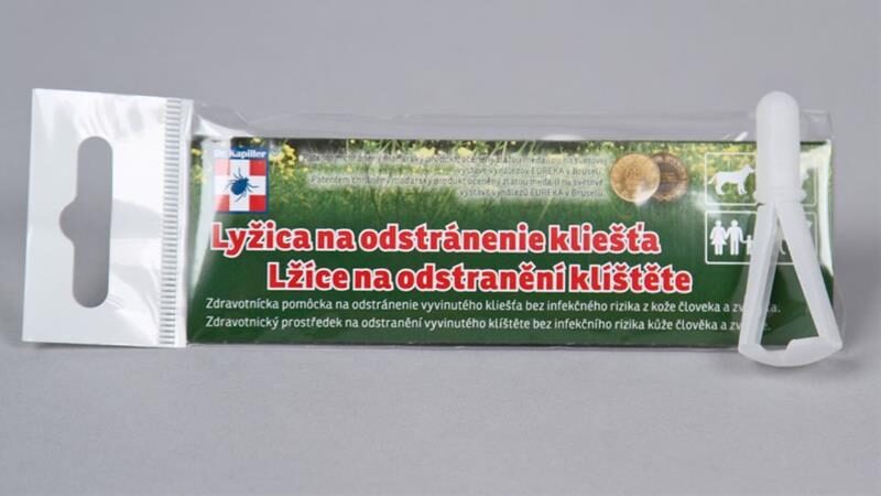 Lyžica na odstránenie kliešťa