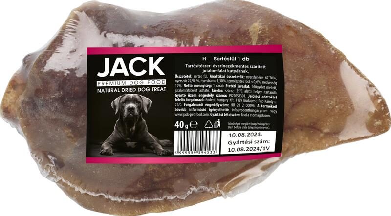 Pamlsok Jack bravčové ucho balené 1 ks