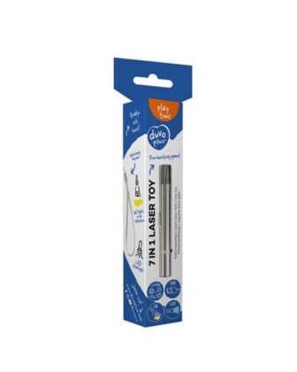 Hračka DUVO + laser 7v1 pre mačky strieborný 11,5×1,5×1,5cm