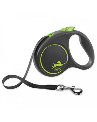Vodítko Flexi Black Design páska S 5 m zelené (do 15 kg)