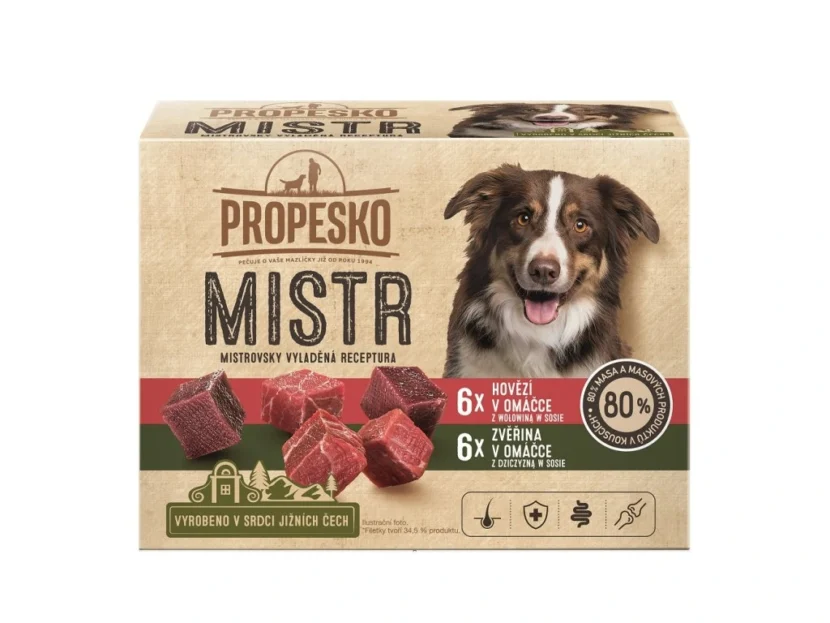 PROPESKO MISTR filetky zverina a hovädzie v omáčke – 12x85g
