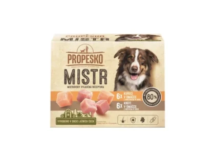 PROPESKO MISTR filetky kuracie a morčacie v omáčke – 12x85g