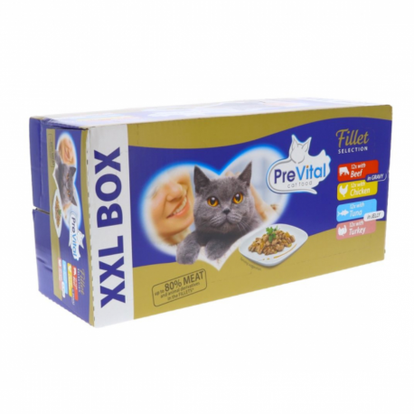 Prevital krmivo mix chutí 48 x 85g XXL BOX Gravy – Jelly